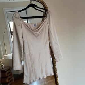 NWT Princess Polly Star Power Mini Dress in Champagne